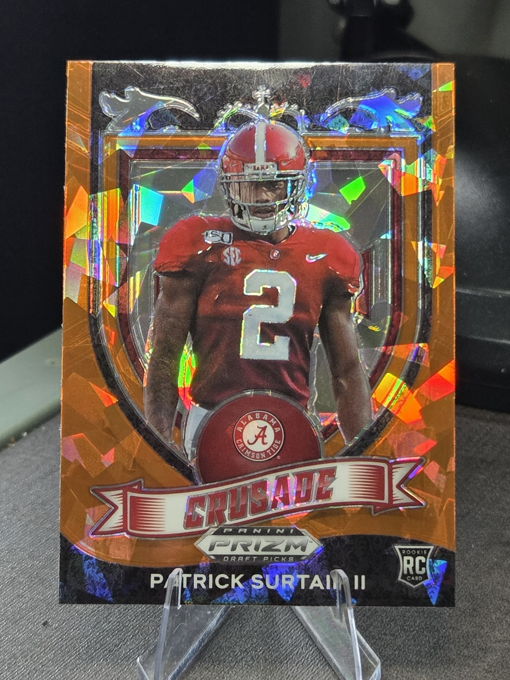 Patrick Surtain II Crusade Prizm Orange Holo Rookie Card